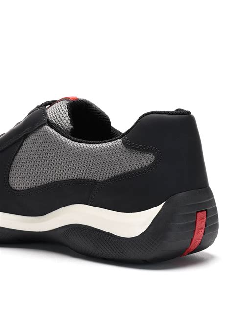 prada linea rossa rubber-panelled mesh sneakers|prada linea rossa sale.